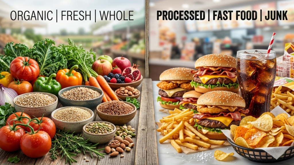 organic food vs processed food