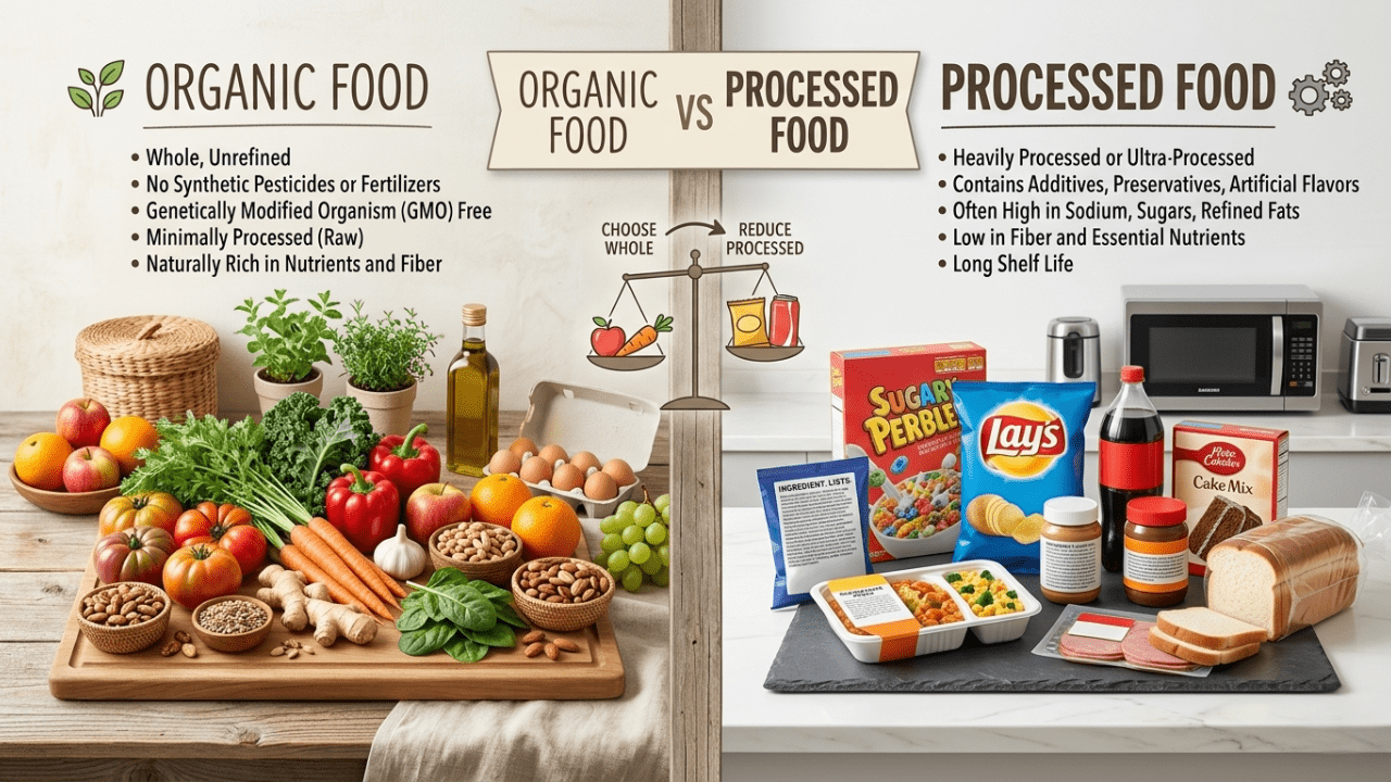 organic food vs processed food
